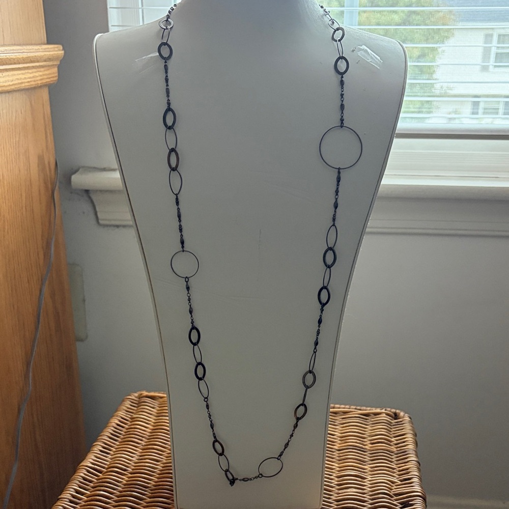 Kohl's Black Circle Link Necklace